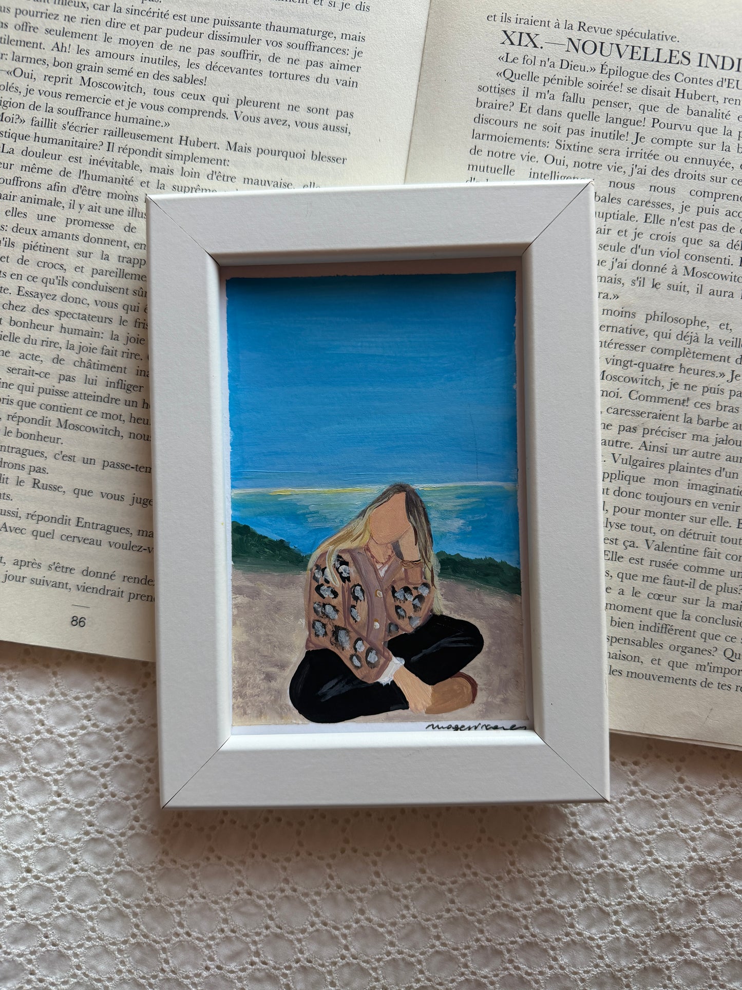 Thinking at the beach 10x15