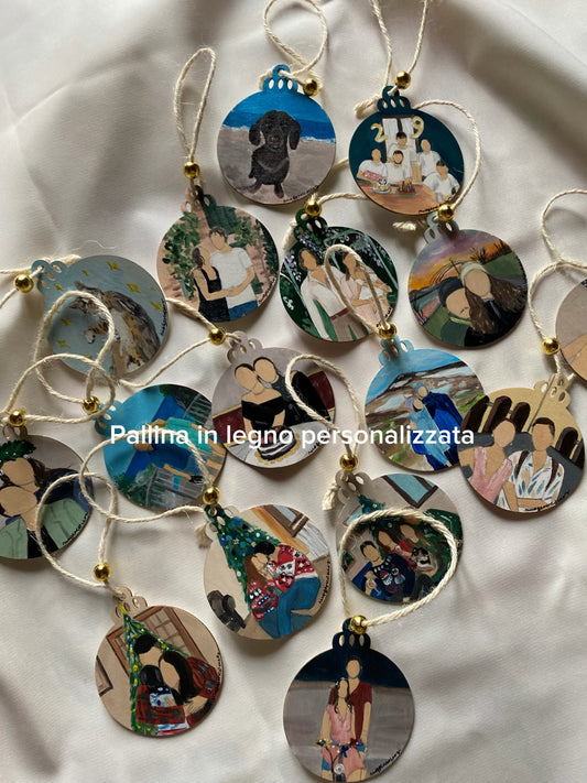 Palline di natale personalizzate (1-4 SOGGETTI)