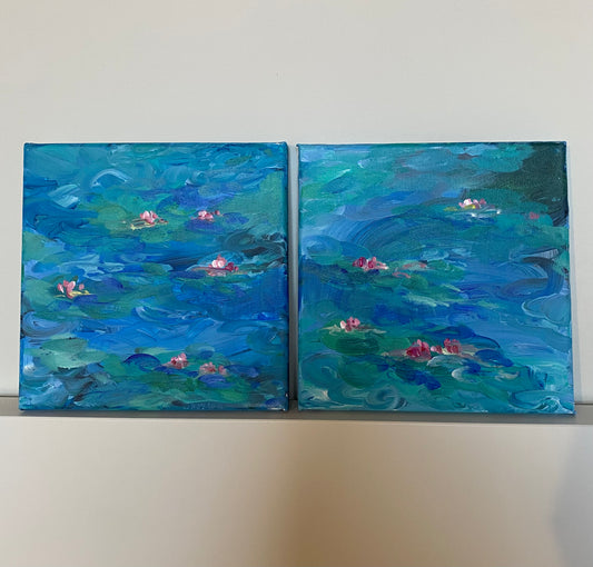 Water Lilies inspired by Monet 20x20 (2x)