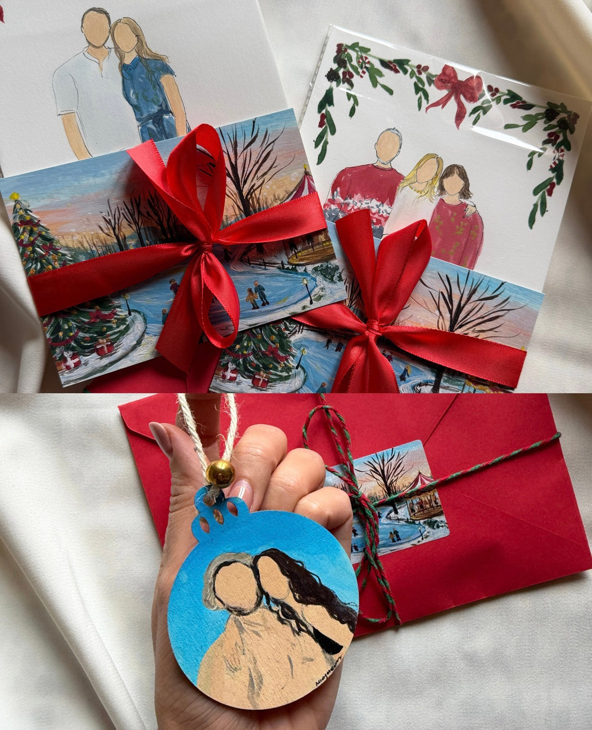 Live sketch natalizi e palline di Natale - personalizzabili