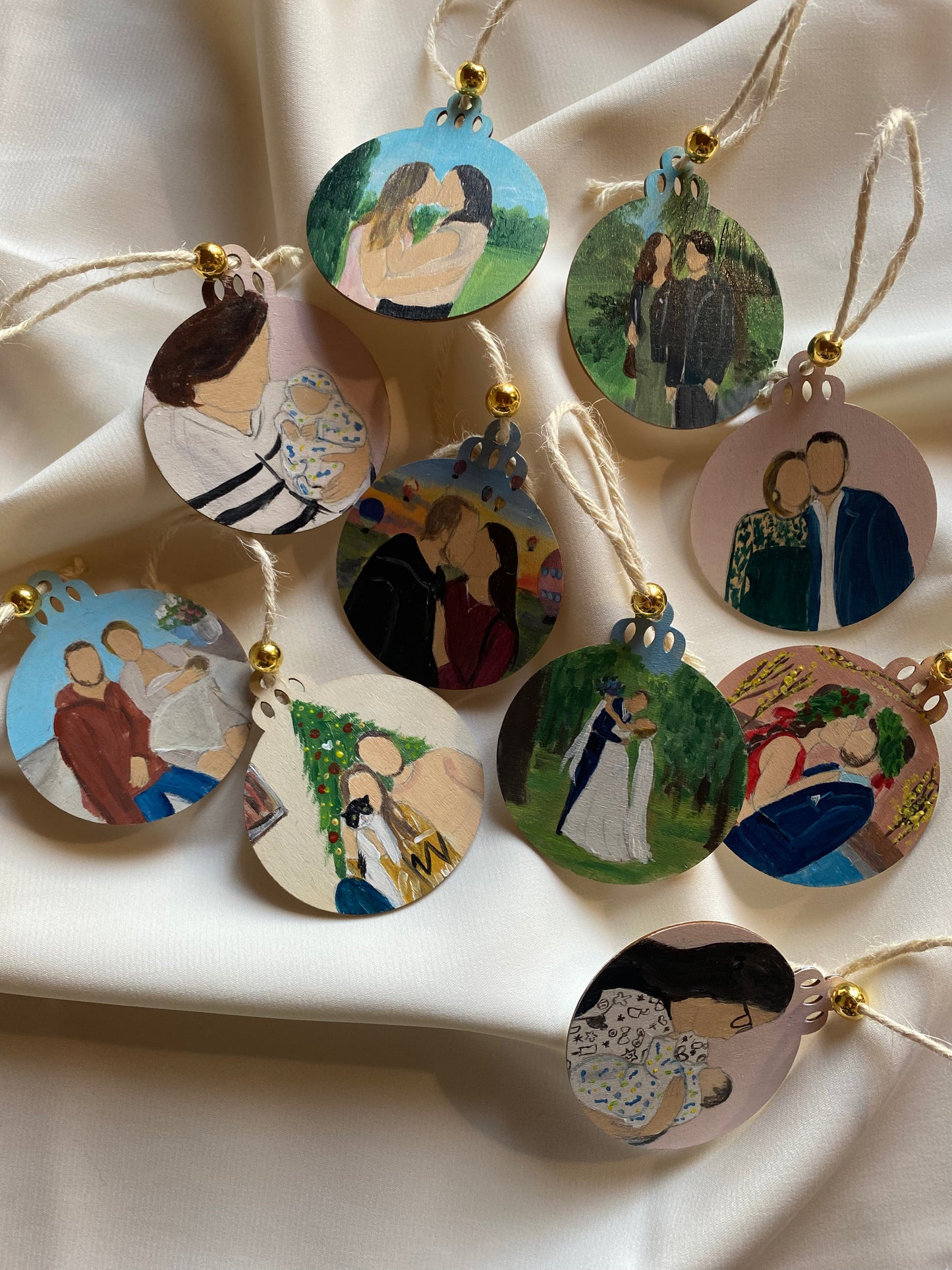 Palline di natale personalizzate (1-4 SOGGETTI)