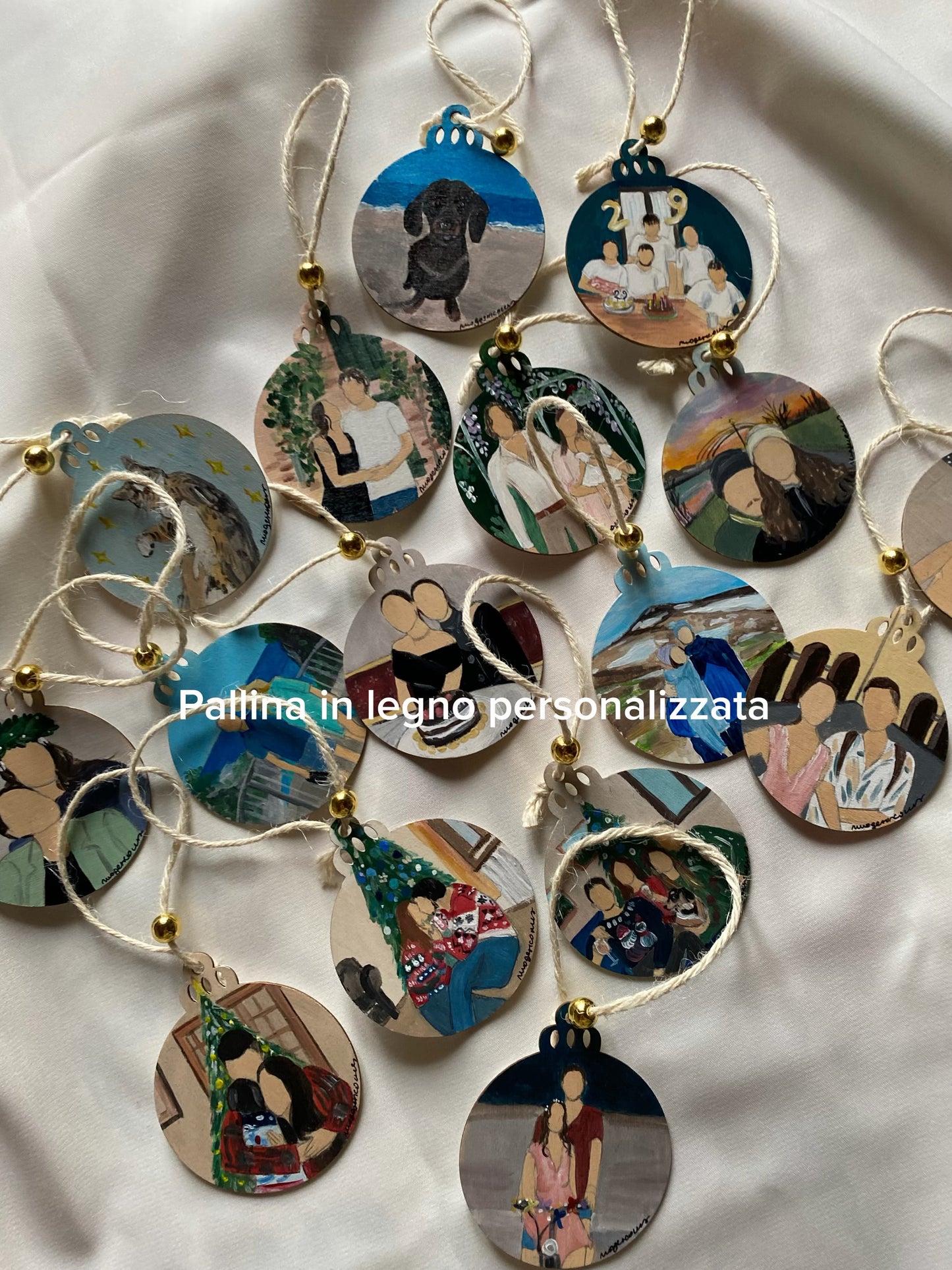 Palline di natale personalizzate (1-4 SOGGETTI)