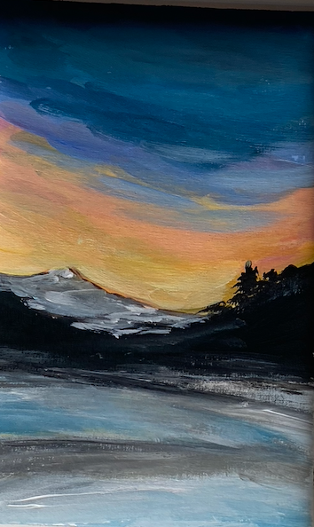 Snow sunset 10x15